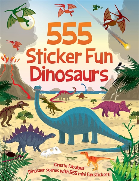 555 Sticker Fun: Dinosaurs – Cuốn