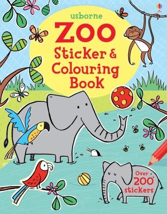 Zoo Sticker Colouring Book