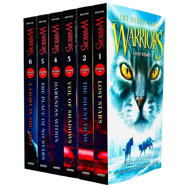Warrior Cats The Broken Code Series 7 Collection 6 Books (Lost Stars, Silent Thaw, Veil of Shadows, Darkness Within, Place of No Stars & Light in the Mist) – Cuốn